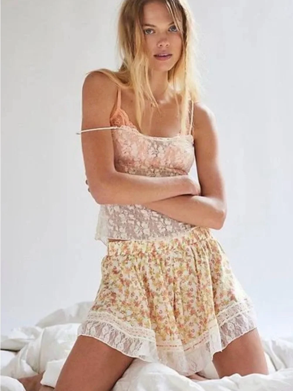 Free people Women's Natural Morning Breeze Shorts Sz M nwot - Picture 4 of 6